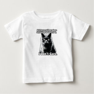 不機嫌な猫のミーム　子猫好き & 猫飼いさんへのプレゼント ベビーTシャツ