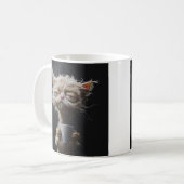 不機嫌な猫の朝のコーヒー コーヒーマグカップ (正面左)