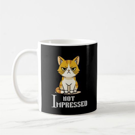 不機嫌な猫の面白いサルカスティックコーヒー コーヒーマグカップ (左)