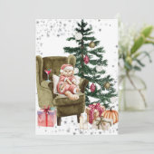 不機嫌な猫カップルのクリスマスカード シーズンカード (スタンド正面)