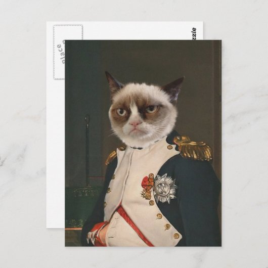 不機嫌な猫クラシック絵画の ポストカード (正面/裏面)
