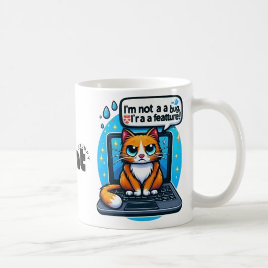 不機嫌な猫マグカップ – おもしろい猫好きプレゼント コーヒーマグカップ (右)