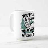 不機嫌な猫 – あなたはは人間でスタッフが本当に コーヒーマグカップ (正面左)