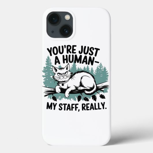不機嫌な猫 – あなたはは人間でスタッフが本当に Case-Mate iPhoneケース (裏面)