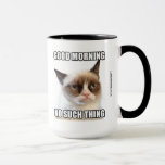 不機嫌な猫™おはよう – そんなの マグカップ<br><div class="desc">このデザインは、オリジナルのGrumpy Cat™の写真と文字「おはようございます – いいえ」を特集。</div>