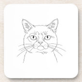 不機嫌な猫 コースター (正面)