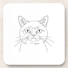 不機嫌な猫 コースター