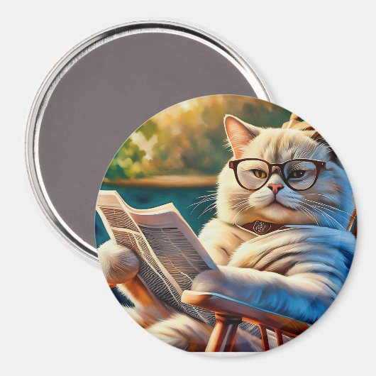 不機嫌な猫 マグネット (正面/裏面)