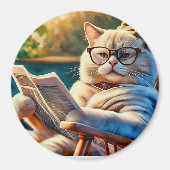 不機嫌な猫 マグネット (正面)