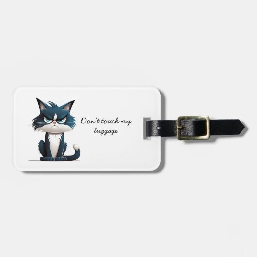 不機嫌な猫 ラゲッジタグ (正面横)