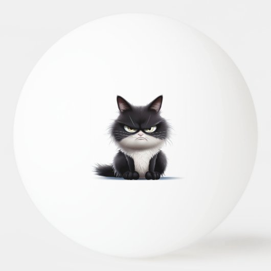 不機嫌な猫 卓球ボール (裏面)