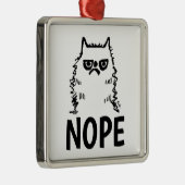 不機嫌な猫NOPE CHISTMASオーナメント メタルオーナメント (右)