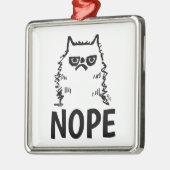 不機嫌な猫NOPE CHISTMASオーナメント メタルオーナメント (左)