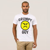 不機嫌な男の男性のTシャツ Tシャツ (正面フル)