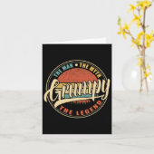 不機嫌な男の神話の伝説のヴィンテージレトロF カード (黄色い花)