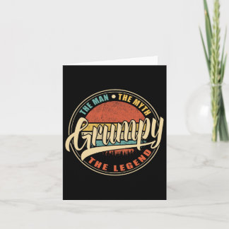 不機嫌な男の神話の伝説のヴィンテージレトロF カード