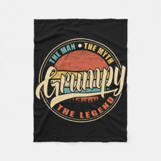 不機嫌な男の神話の伝説のヴィンテージレトロF フリースブランケット