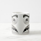 不機嫌な皮肉顔の3Dマグカップラップ コーヒーマグカップ (中央)