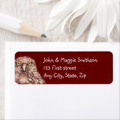 不機嫌な穴居鳥の自然カスタムアート ラベル (インサイチュ)