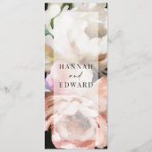 不機嫌な素朴なロマンチックな牡丹フローラ植物学 メニュー (裏面)