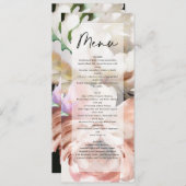 不機嫌な素朴なロマンチックな牡丹フローラ植物学 メニュー (正面/裏面)