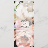 不機嫌な素朴なロマンチックな牡丹フローラ植物学 メニュー (裏面)