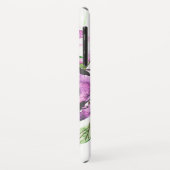 不機嫌な紫色のヴィンテージの水彩画の花のモノグラム Case-Mate iPhoneケース (裏面/左)