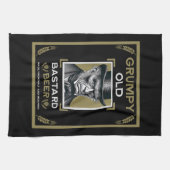 不機嫌な老いぼれビール キッチンタオル (横)