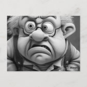 不機嫌な老人の誕生日への疑問 ポストカード (裏面)