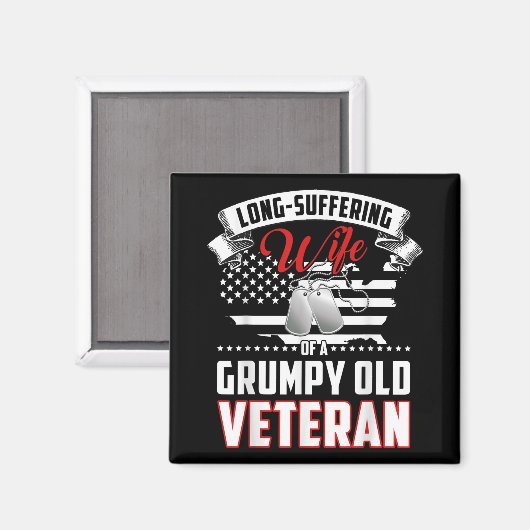 不機嫌な老人の長い苦しみに苦しむ妻 マグネット (正面/裏面)