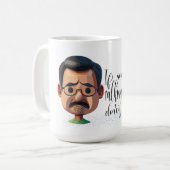 不機嫌な老人トーク魚釣り コーヒーマグカップ (正面左)