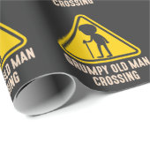 不機嫌な老人ムーディースグラダ退職したドを渡る ラッピングペーパー (ロールコーナー)