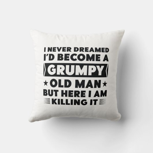 不機嫌な老人 クッション (裏面)