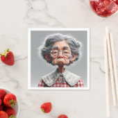 不機嫌な老婦人 スタンダードカクテルナプキン (インサイチュ)