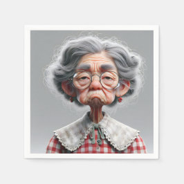 不機嫌な老婦人 スタンダードカクテルナプキン