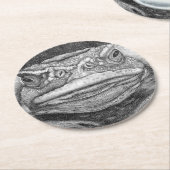 不機嫌な若者 ラウンドペーパーコースター (アングル)