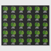 不機嫌な豆の面白い野菜ダジャレ 暗い背景 ラッピングペーパー (フラット)