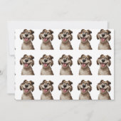 不機嫌な足のおもしろい犬父のデイカード ノートカード (裏面)