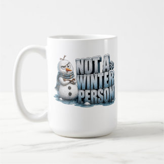 不機嫌な雪だるまのマグカップ フロスト コーヒーマグカップ