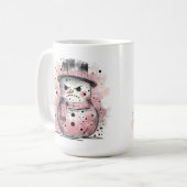 不機嫌な雪だるま コーヒーマグカップ (正面左)