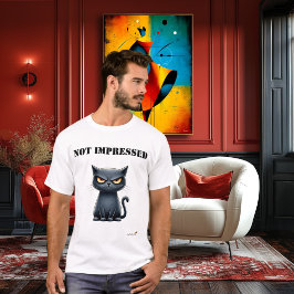 不機嫌な面白い猫のTシャツ Tシャツ