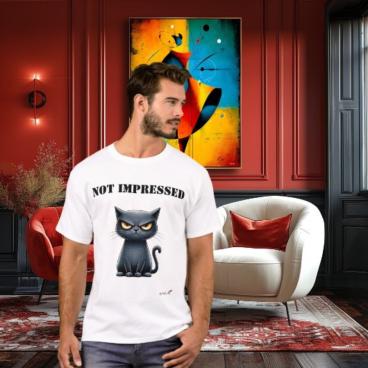 不機嫌な面白い猫のTシャツ Tシャツ