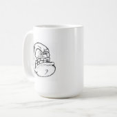 不機嫌な顔スケッチマグ コーヒーマグカップ (正面左)