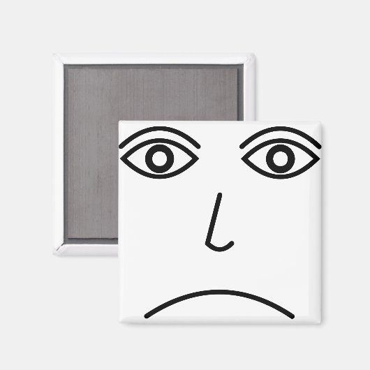 不機嫌な顔 マグネット (正面/裏面)