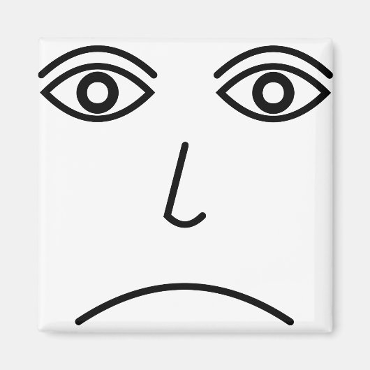 不機嫌な顔 マグネット (正面)