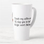 不機嫌な高地の牛とGoogleコーヒー/ラテマグ カフェラテマグ (右アングル)