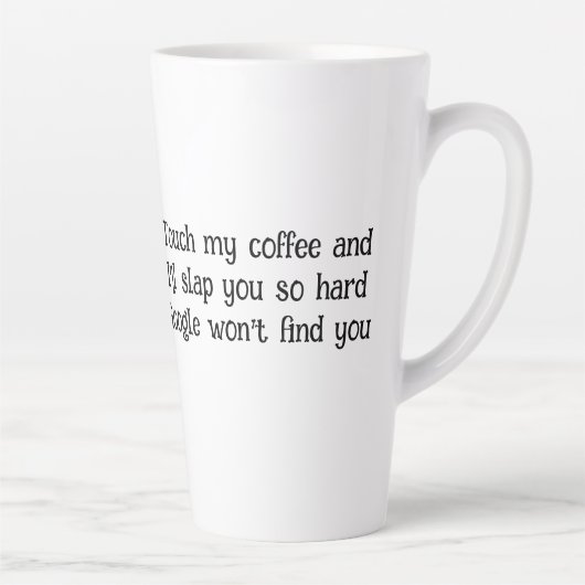 不機嫌な高地の牛とGoogleコーヒー/ラテマグ カフェラテマグ (右)