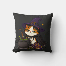 不機嫌な魔女猫のハロウィン クッション