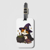 不機嫌な魔女猫のハロウィン ラゲッジタグ (正面縦)