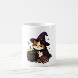 不機嫌な魔法使い猫のハロウィン コーヒーマグカップ